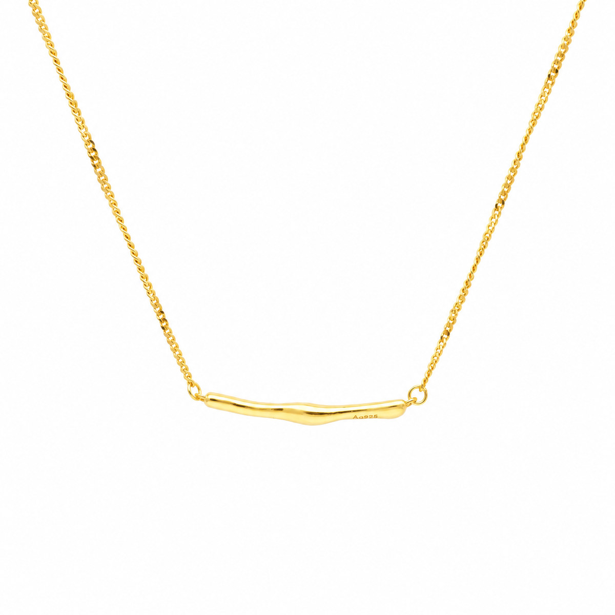 Gold horizon necklace