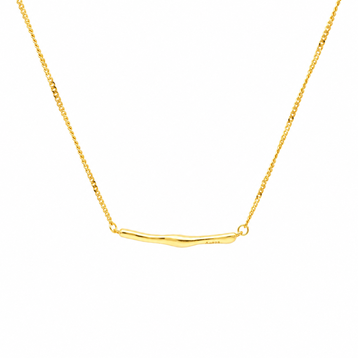 Gold horizon necklace