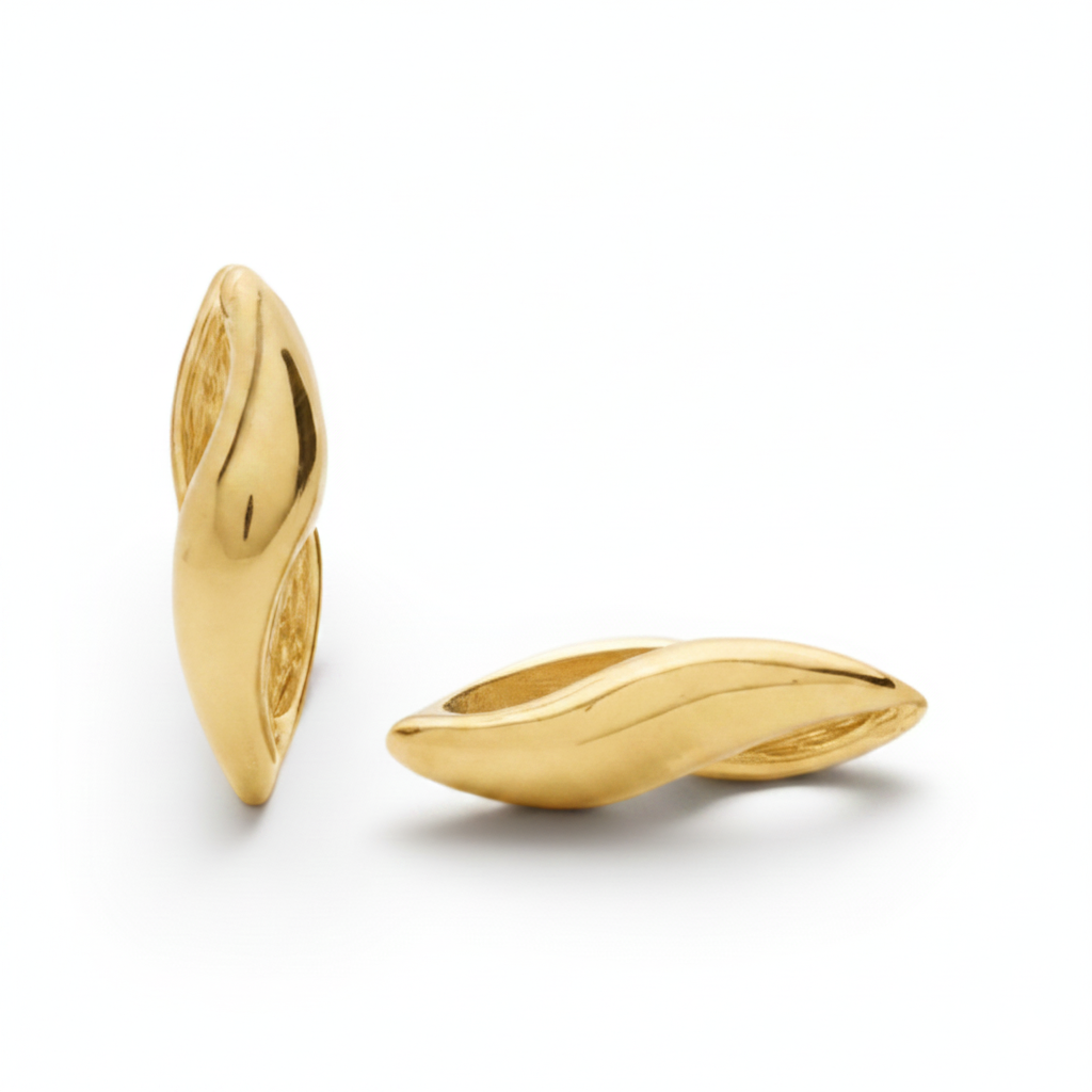 Wave Earrings Gold