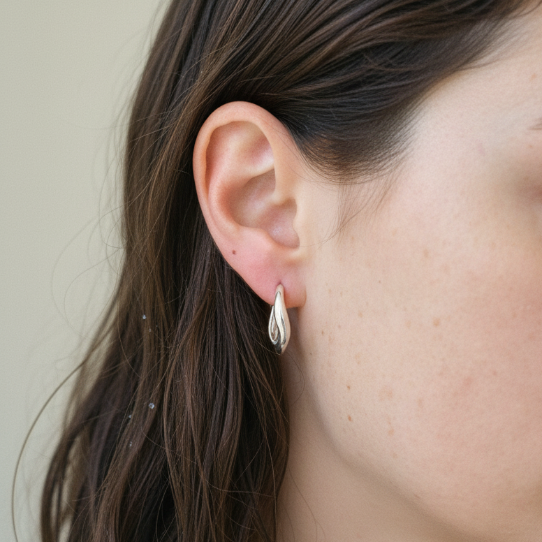 Wave Earrings Silver