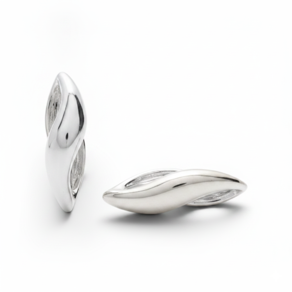 Wave Earrings Silver