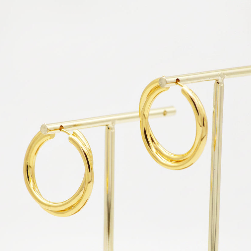 Twisted Hoops Gold L