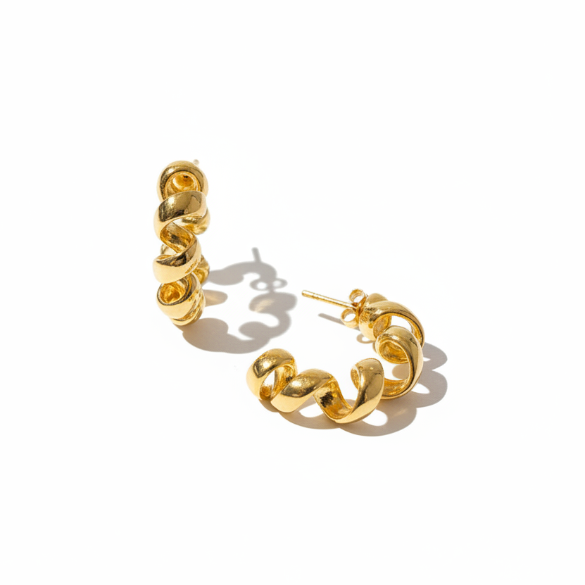 Twirl Earrings Gold